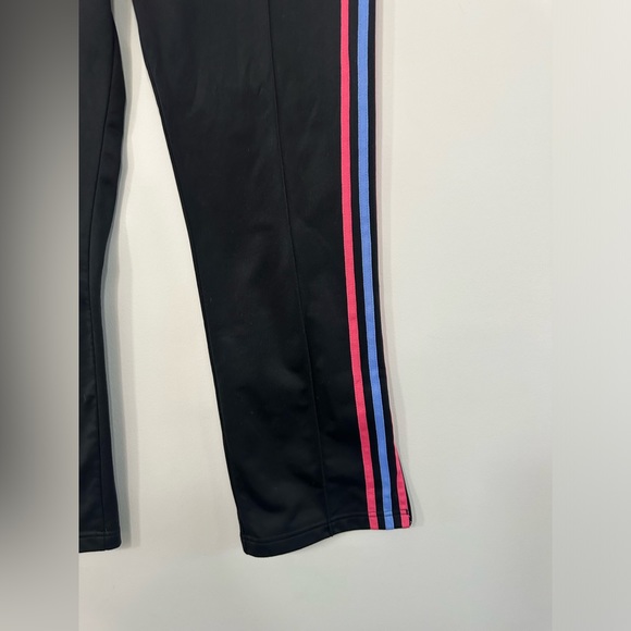 Adidas zip ankle trefoil EUC black pink blue track pants athletic sweatpants - Picture 12 of 12